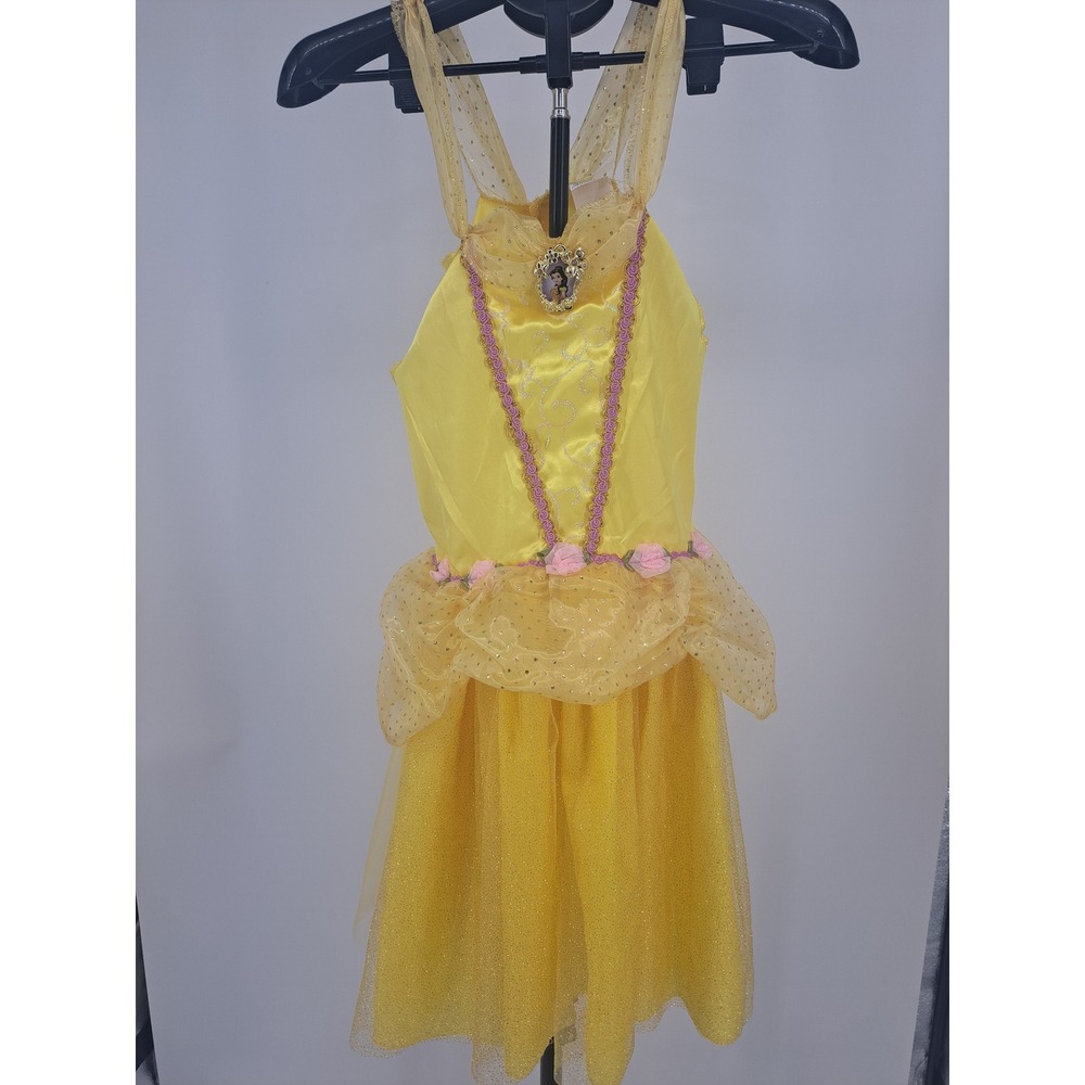 Disney Princess Belle Costume Dress Girls M 7-8 Halloween Cosplay Dress Up
